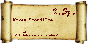 Kokas Szonóra névjegykártya